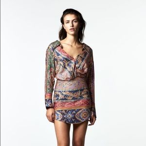 Zara Cropped Print Top